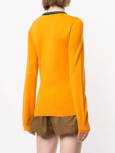 Shop N°21 Logo Sweater In Orange