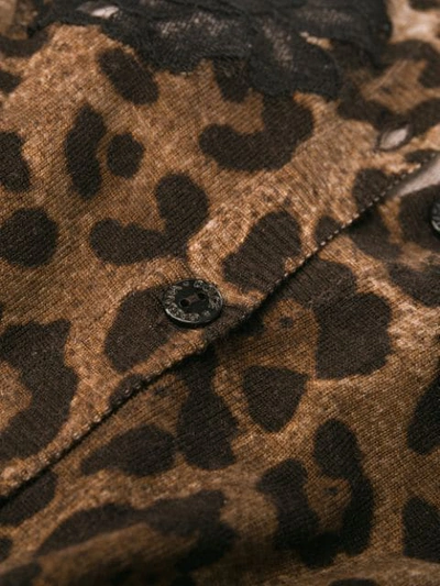 Shop Dolce & Gabbana Leopard Print Cardigan In Brown