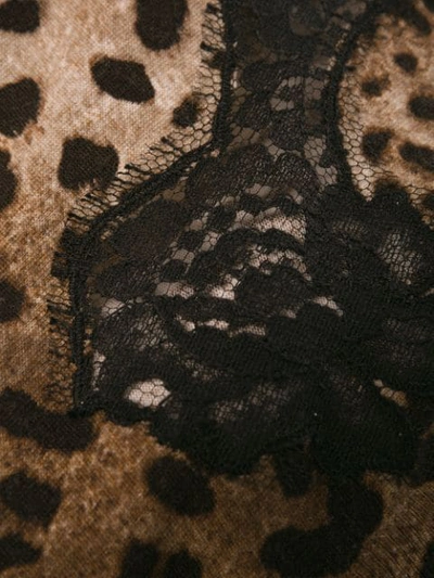 Shop Dolce & Gabbana Leopard Print Cardigan In Brown