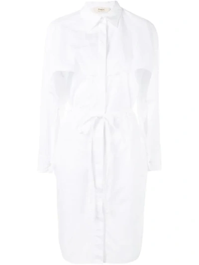 Shop Ports 1961 Belted Shirt Dress In White