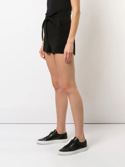 Shop A.l.c Tie Front Shorts In Black