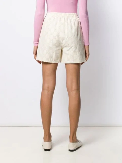 Shop Gucci Gg Supreme Monogram Shorts In White