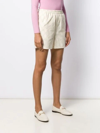 Shop Gucci Gg Supreme Monogram Shorts In White