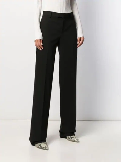 Shop Bottega Veneta Wide Leg Trousers In Black