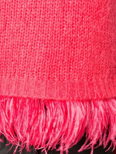 Shop Twinset Pullover Mit Federn In Pink