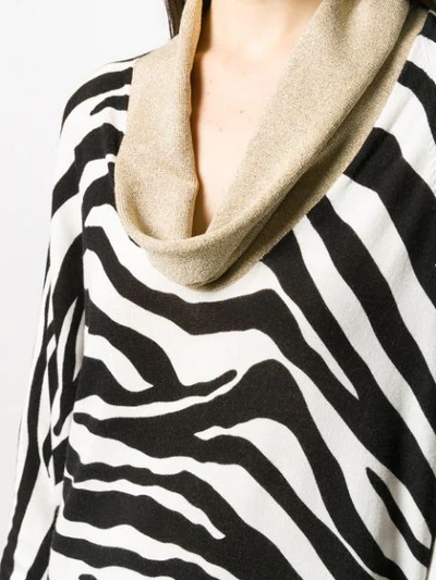 Shop Liu •jo Zebra Print Dress In U9232 Zebra