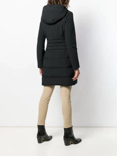 Shop Peuterey Padded Hooded Coat In Black