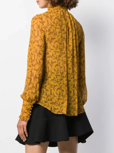 Shop Jonathan Simkhai Floral Print Shirt In Yellow