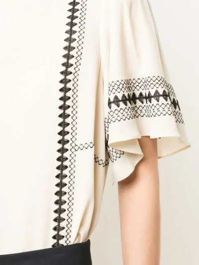 Shop Derek Lam Embroidered Blouse In White