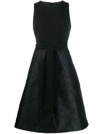 Shop Lauren Ralph Lauren Belted Midi Dress In Black