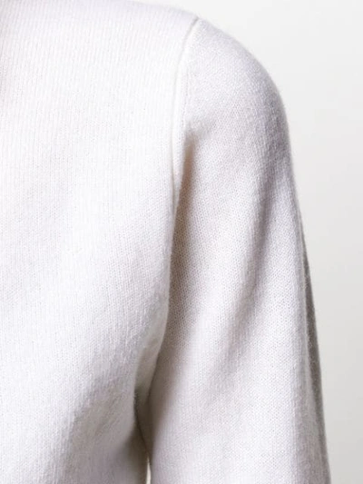 Shop Allude Roll Neck Jumper In White