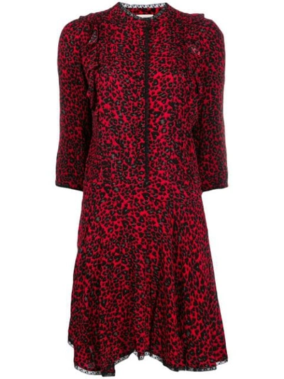 Shop Zadig & Voltaire Remo Leo Mini Dress In Red