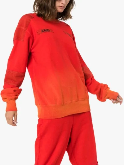 Shop Ambush Sweatshirt Im Patchwork-look In Orange