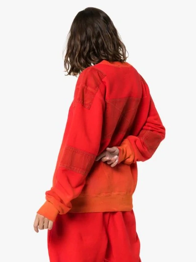 Shop Ambush Sweatshirt Im Patchwork-look In Orange