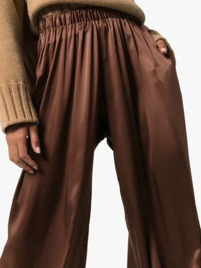 Shop Deitas Pleated Palazzo Trousers In Brown