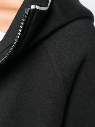 Shop Roqa Long-sleeve Zipped Hoodie In Black