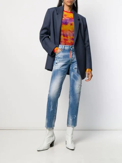Shop Dsquared2 Rave On Jeans In Blue