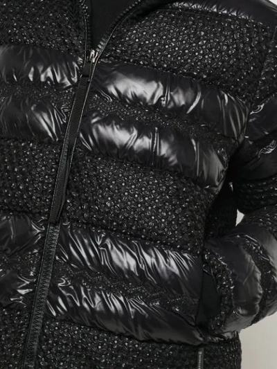 Moncler Dordogne Tweed & Puffer Coat In Black | ModeSens