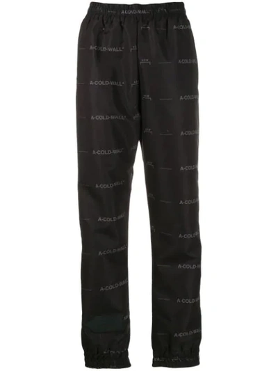 Shop A-cold-wall* Logo Print Track Pants In Black