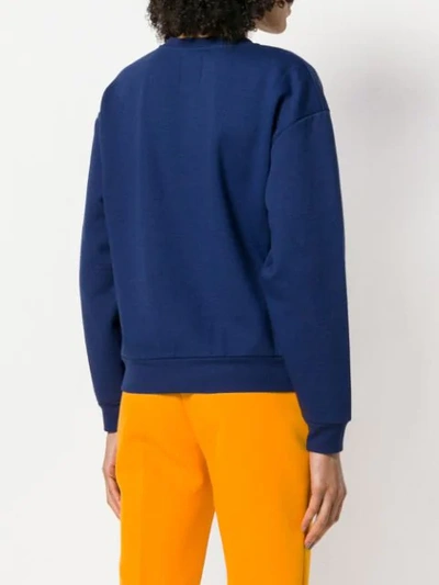 Shop Zoe Karssen Embroidered Sweatshirt - Blue