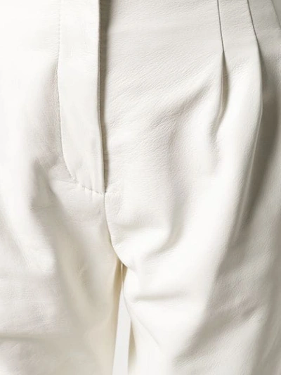 Shop Alberta Ferretti Tapered Trousers In White