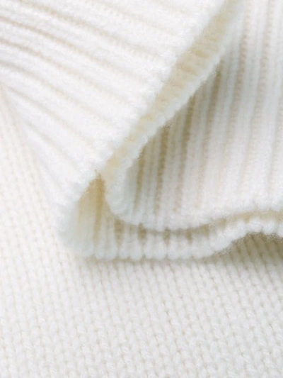 Shop Allude Roll Neck Jumper In White