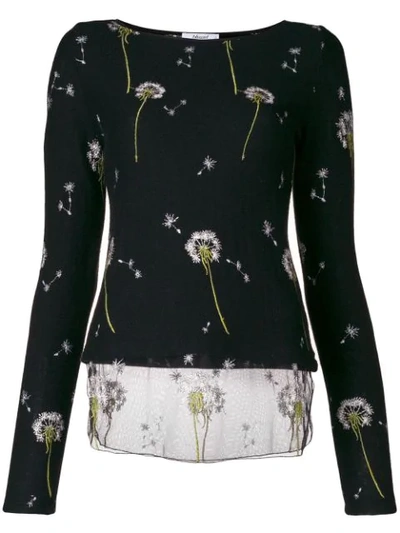 Shop Blugirl Dandelion Embroidered Jumper - Black