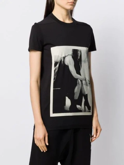 Shop Rick Owens Drkshdw Self-portrait Print T-shirt In Black