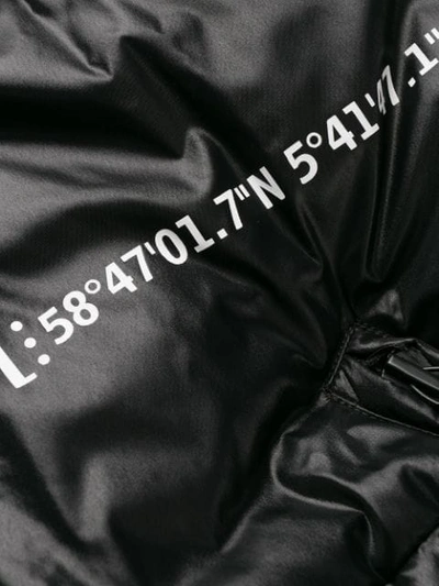 Shop Peuterey Contrast Print Padded Jacket In Black