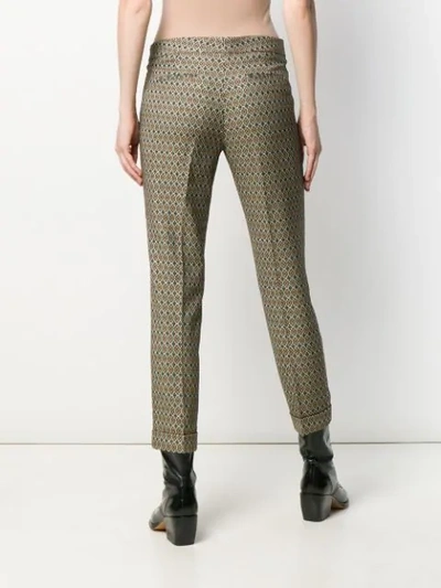 Shop Etro Printed Straight Trousers In 500