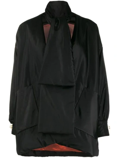 Shop Gucci Oversized Padded Jacket In Black