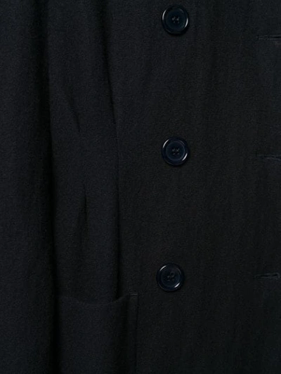 Shop Aspesi Double Breasted Wool Coat In Blue