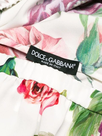 Shop Dolce & Gabbana Floral Print Blouse In White