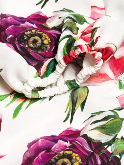 Shop Dolce & Gabbana Floral Print Blouse In White