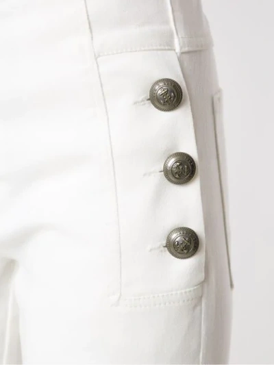 Shop Andrea Bogosian Pocket Flared Trousers In White