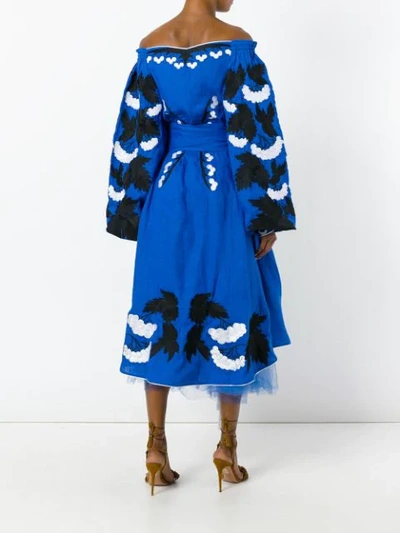 Shop Yuliya Magdych 'kalyna' Dress In Blue