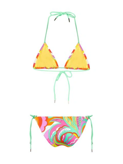 Shop Emilio Pucci Acapulco Print Bikini In Pink