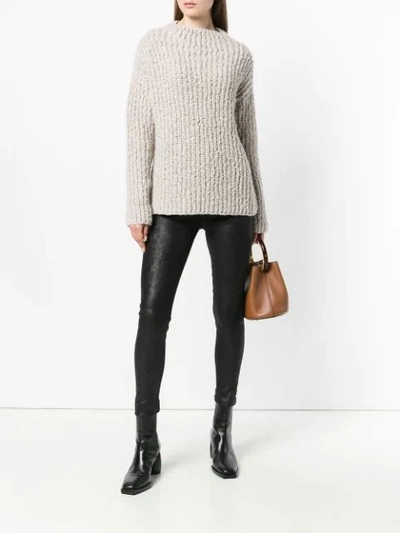 Shop Gentry Portofino Cashmere Knit Sweater - Neutrals