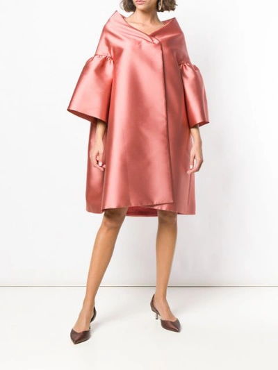 Shop Alberta Ferretti Oversized Short Dress In Pink