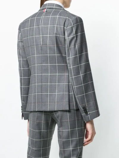 Shop Thom Browne Windowpane Twill Sport Coat In Grey