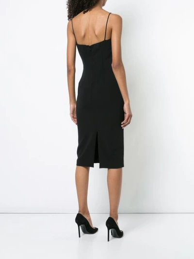 Shop Christian Siriano Ruched Waist Fitted Dress - Black