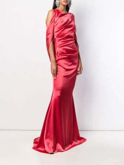 Shop Talbot Runhof Ponce Evening Dress In Red