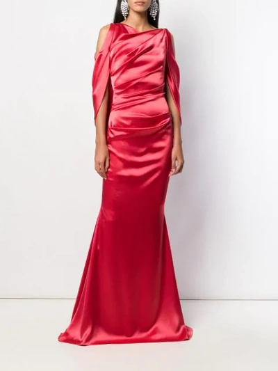 Shop Talbot Runhof Ponce Evening Dress In Red