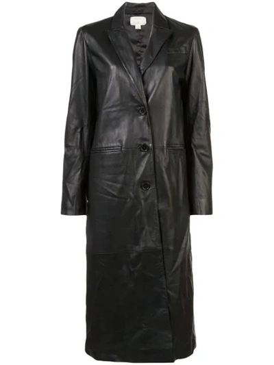 Shop Nicole Miller Reefer Coat In Black