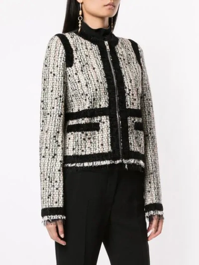Shop Giambattista Valli Embroidered Fitted Jacket In White