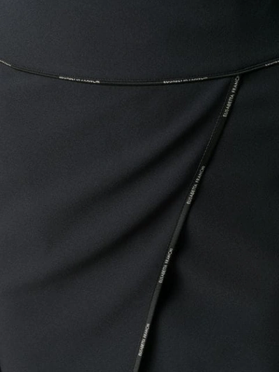 Shop Elisabetta Franchi Pencil Skirt With Front Slit In 110 Nero