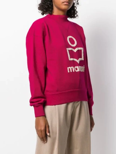 Shop Isabel Marant Étoile Moby Hoodie In 40fa Pink