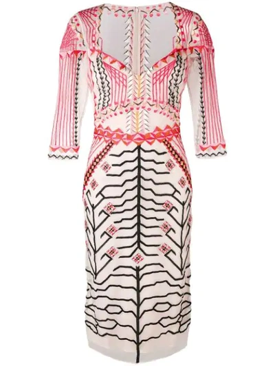 Shop Temperley London Canopy Fitted Dress In Pink