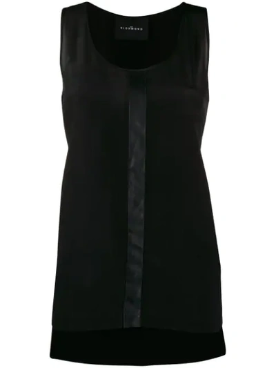 Shop John Richmond Silk Ocean Vest Top In Black