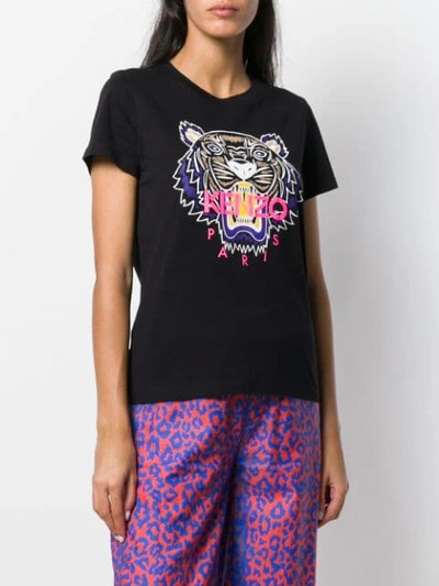 Shop Kenzo Tiger Print T-shirt In Black